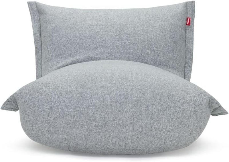 Fatboy Bonbaron Slim Boucle Lounge Chair | Sturdy durable | Adjustable backrest | Comfortable | Designed for indoor | Recycled Polyester (rPET) Chopped foam / EPS | 102x85x75 cm - Grey - Image 3